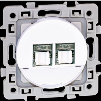  SQUARE 2xRJ45CAT6 (Gr2 TV) BLC 