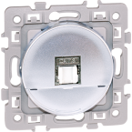  SQUARE RJ 45 CAT6 TEL+INF SILV 