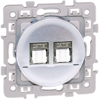  SQUARE DBLE RJ45 CAT6gr3STSILV 