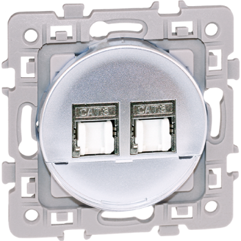  SQUARE DBLE RJ45 CAT6gr3STSILV 