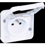  OXXO PC 2P+T compos BLANC IP55 