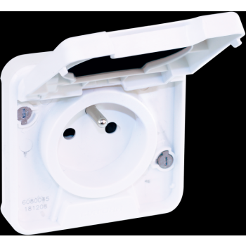  OXXO PC 2P+T compos BLANC IP55 