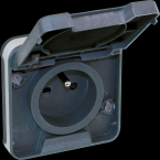  OXXO PC 2P+T GRIS ENCASTR IP55 