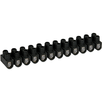  Barrettes acier noire 6 mm 